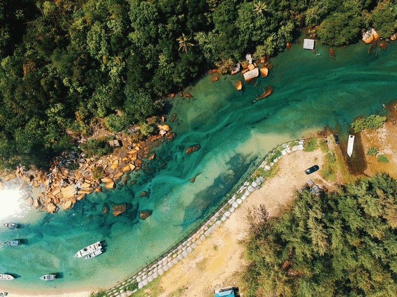 Brand stock image of river