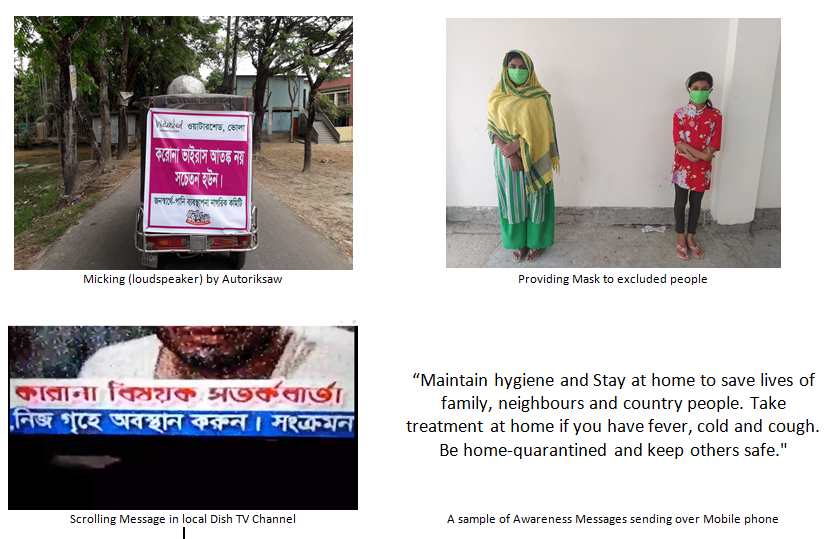 Awareness messages on coronavirus at Bhola, Bangladesh. Photo: Parthasarathi Kuntal