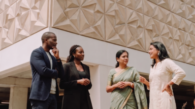 Group of people discussing