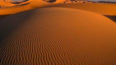 Sand dunes in desert