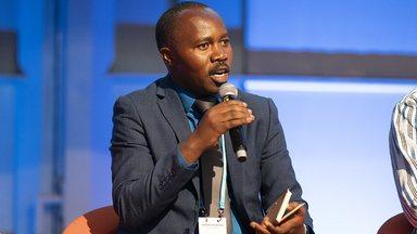Prosper Mulindwa Vice Mayor in charge of Economic Development in Rulindo district in Rwanda at the All Systems Go sympsoium in 2019