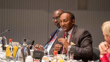 HE Ambassador Asfaw Dingamo, State Minister, Ministry of Water and Energy in Ethiopia  All Systems Connect  at the International Symposium May 2023 World Forum, The Hague  |
