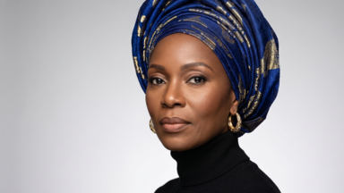 African woman looking confident into the camera