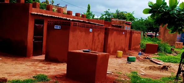 Latrines at Public Primary School Tampouy F after renovation - BF