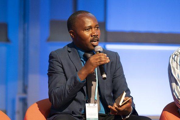 Prosper Mulindwa Vice Mayor in charge of Economic Development in Rulindo district in Rwanda at the All Systems Go sympsoium in 2019