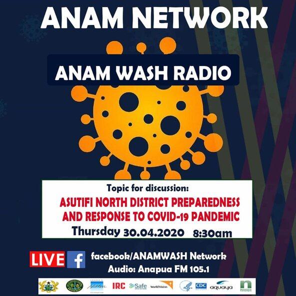 Using local radio for COVID-19 and WASH messaging by the Asutifi North district-wide WASH initiative (ANAM)