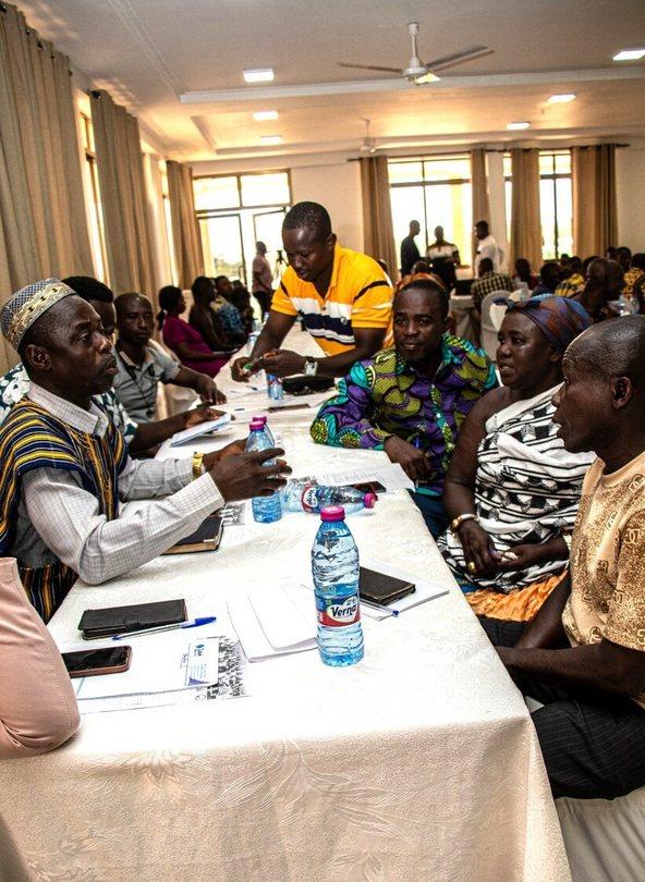 Regional stakeholders work in small groups to review the framework