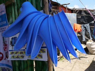 Satopans at a kiosk for household improved sanitation in Ethiopia