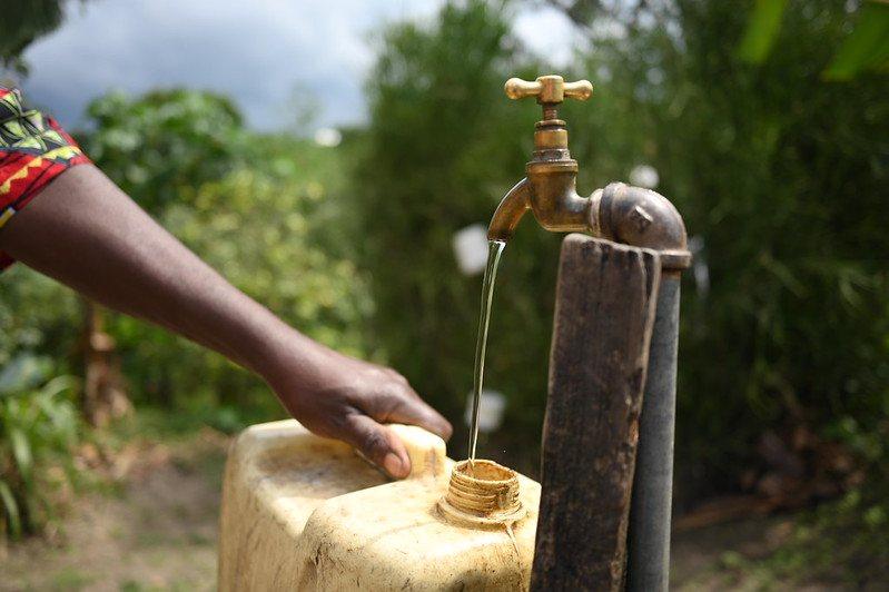 Household water connection in Kicwamba sub county - service area of the Mid-Western Umbrella