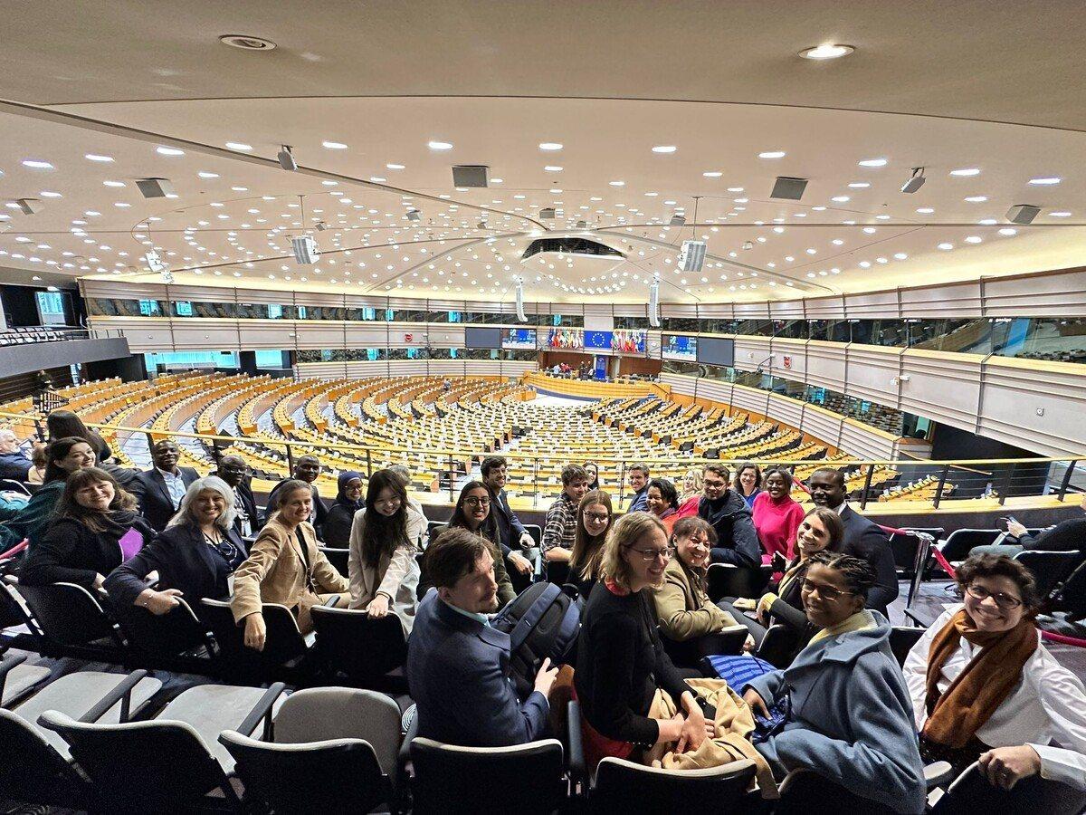 Participants of the School for Thinktankers at the European Parliament, in Brussels. Photo credits: On Think Tanks