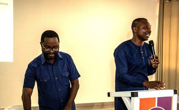 Eugene Appiah Effah, KNUST, and Jeremiah Atengdem, IRC Ghana, present the draft framework