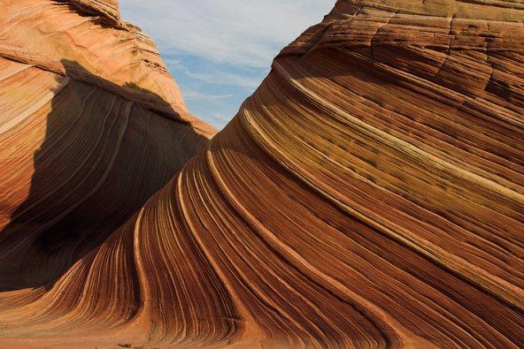 Wave of sandstone and rock formations in Arizona, USA